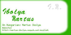 ibolya martus business card